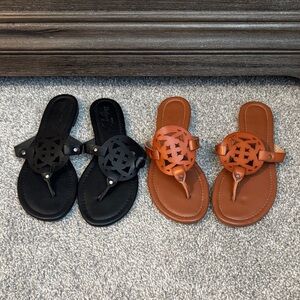 Elegant Black and Brown Women's Sandals